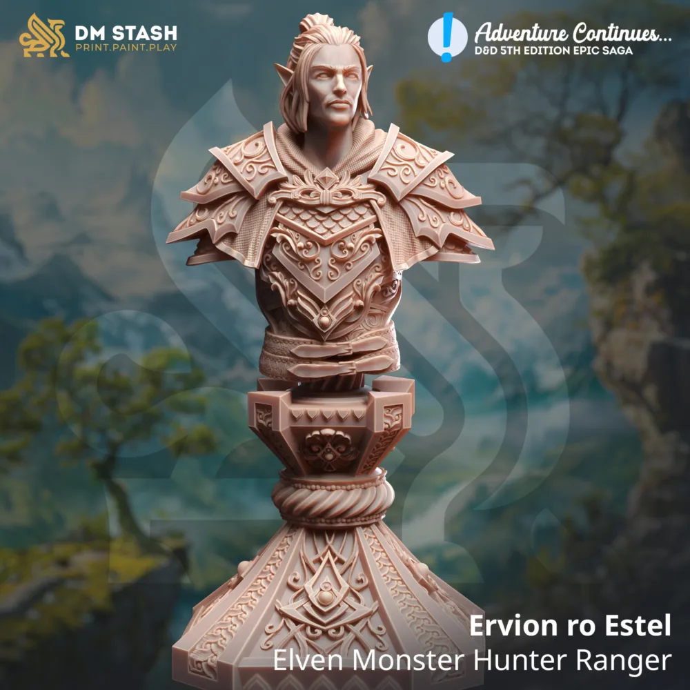 Ervion ro Estel – Elven Monster Hunter Ranger – BÜSTE Ervion ro Estel – Elven Monster Hunter Ranger – Büste